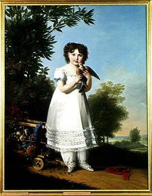 Portrait of Napoleone-Elisa Bacciochi (1806-69) Princess of Piombino by Marie Guilhelmine Benoist